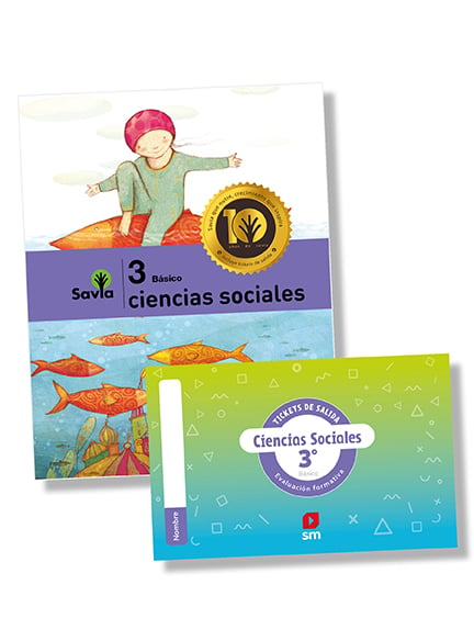 Ciencias Sociales 3ro básico (Texto + licencia digital + cuaderno de trabajo + ticket de salida)