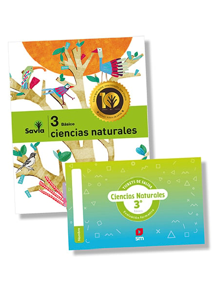 Ciencias Naturales 3ro básico (Texto + licencia digital + cuaderno de trabajo + ticket de salida)